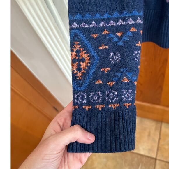 Sundance Galaxy Delight Surplice Sweater Faux Wrap Merino Wool Blend - Large - Picture 6 of 7